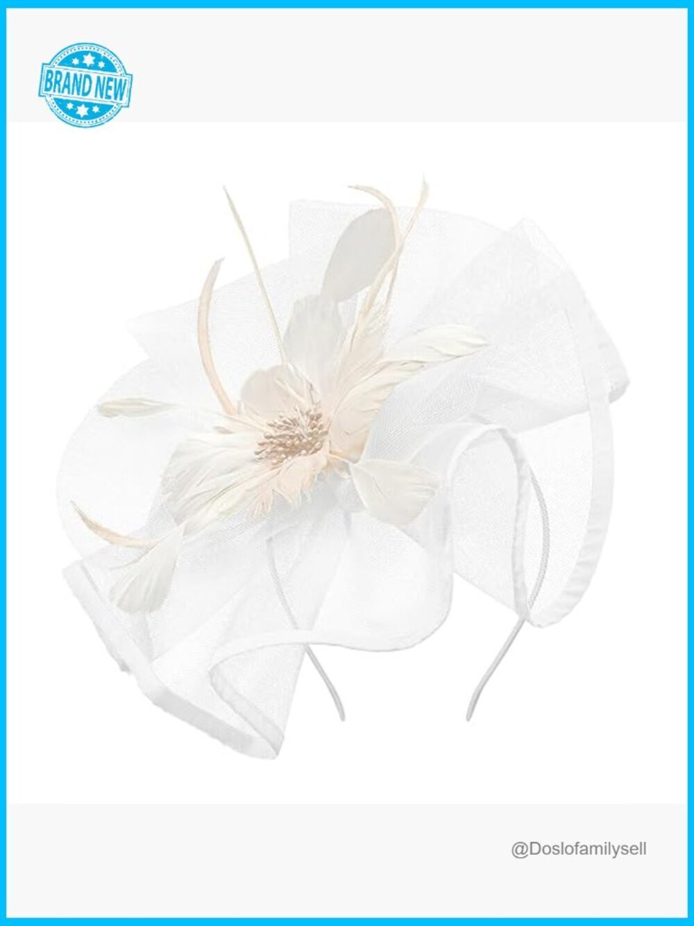 Mesh Flower Fascinator Headband Derby Hat Tea Party Wedding Church Horse Racing